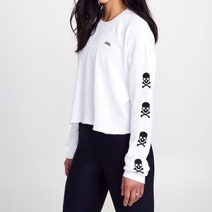 SOULCYCLE SKULL WAFFLE LONG SLEEVE T